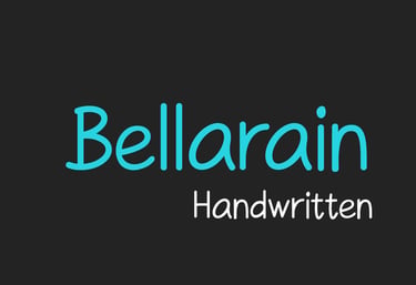 Bellarain handwritten font. Download now from Lobotype.