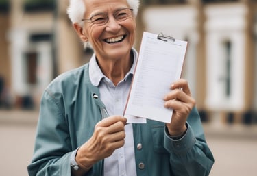 Smiling couple walking hand-in-hand on a Florida beach, celebrating their smooth move.