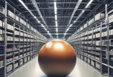 A busy warehouse with shelves stocked full of consumer electronics ready for distribution across Europe.