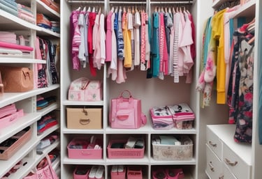 A beautifully organized walk-in closet featuring luxury storage solutions and soft lighting.