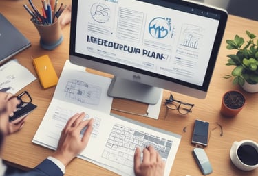 A consultant discussing business growth strategies with a small team around a conference table.