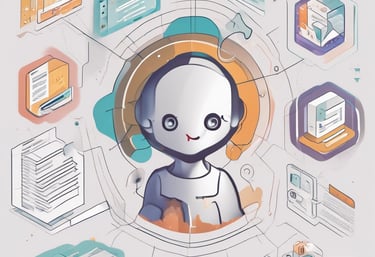 A sleek dashboard displaying AI analytics and customer data trends.