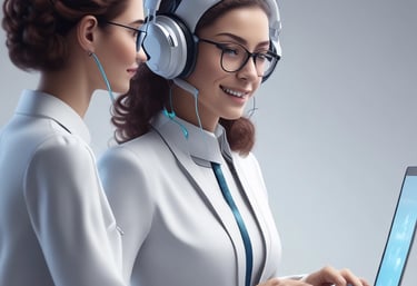 A sleek dashboard displaying AI analytics and customer data trends.