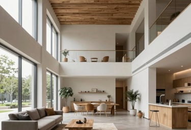 A professional interior designer discussing a project with clients in a modern Maltepe office.