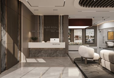 Antalya Park Royal Residences resepsiyon alanı iç mimari tasarımı-La Féra Interior Design