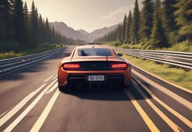 A sleek VR headset glowing with neon blue light against a dark background.