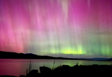 Northern Lights at Lake Koocanusa