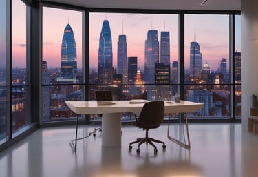 A warm photo of aura ai’s Cambridge team brainstorming over laptops in a cozy office.