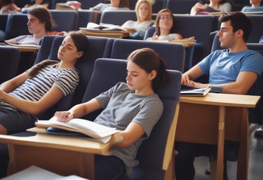 A focused student working on a laptop with cybersecurity code on screen in a modern workspace.