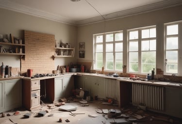 Back extension featuring a modern glass door opening onto a garden in a UK home.