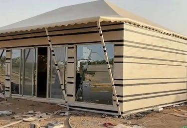 تركيب خيام تراثية ومجالس خارجية في الأحساء 