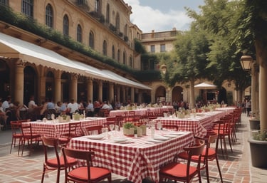 Cozy interior of Da Gino restaurant with warm lighting and rustic decor.