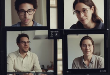 A cozy workspace with a laptop, notebook, and coffee cup, inspiring creativity.