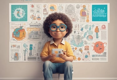 A glowing neural network map pulsing with electric blue and magenta nodes against a deep cosmic purple background.