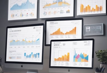 A smiling influencer filming a vibrant product showcase in a stylish studio setting.