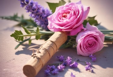 Close-up of elegant aura rituals incense sticks arranged with soft natural lighting highlighting their premium quality.