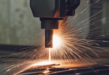 Modern steel structure showcasing urban furniture and metalworks under vibrant lighting.