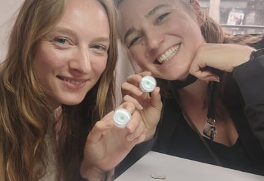 Tourist forging silver to make emerald ring in Bogota workshop
