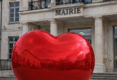 Boule géante en forme de coeur
