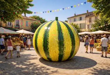 sphère monumentale pour fete locale