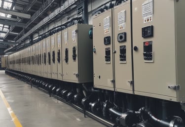 Photo of the Affinity Solutions team installing a CCTV system at an industrial site in Bengaluru.