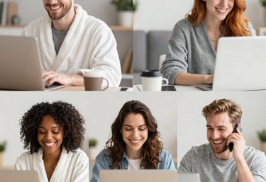 A professional photo of a diverse group of happy men and women holding Vitanobre supplements in a bright, modern setting.