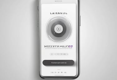 A sleek, modern webpage displayed on a laptop screen, generated automatically from voice input.