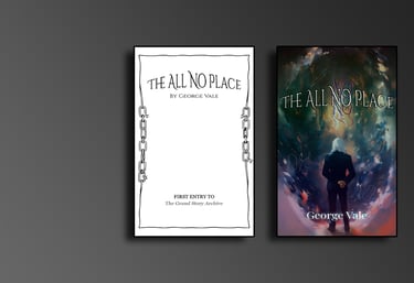 Front Cover and First Page of "The All No Place" by George Vale