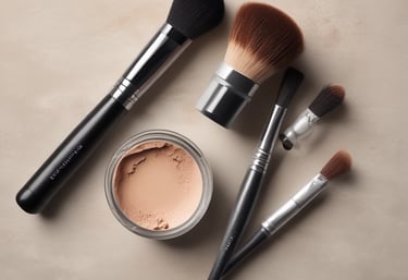 Young woman applying natural face mask outdoors with greenery in background