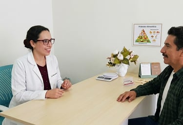 Estilo de vida saludable y bienestar integral representado por nutrióloga en su día a día