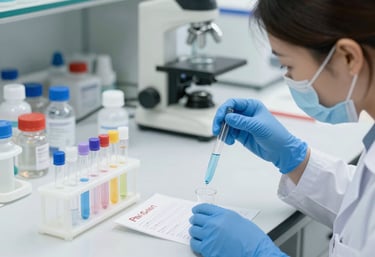 a man riding a skateboard down a street next to tall buildings