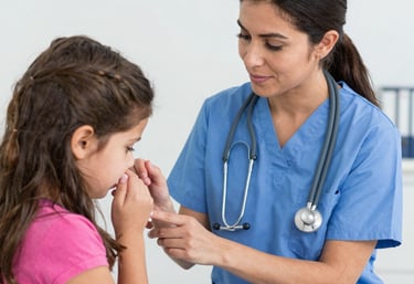 a man riding a skateboard down a street next to tall buildings