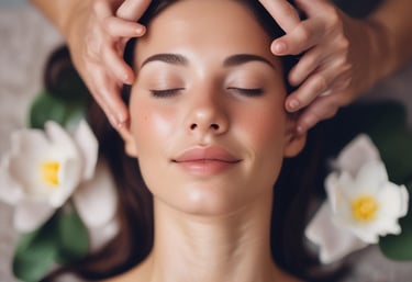 A serene beauty salon room in Lausanne with soft lighting and a comfortable treatment chair.
