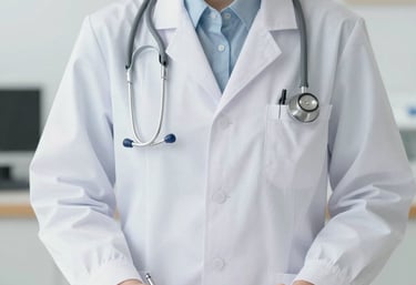 Veterinarian examining a small dog in a modern clinic setting.