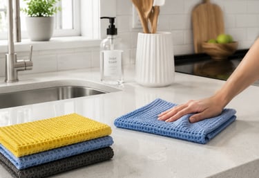 Microfiber Waffle Weave Kitchen Dish Cloths