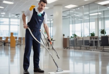 a man riding a skateboard down a street next to tall buildings