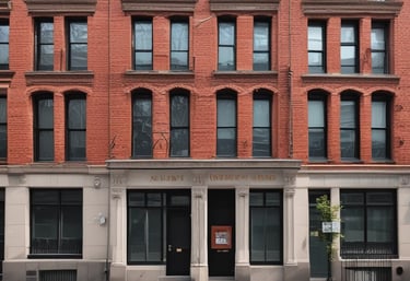 A friendly consultant reviewing ADU plans with a homeowner in a bright office.
