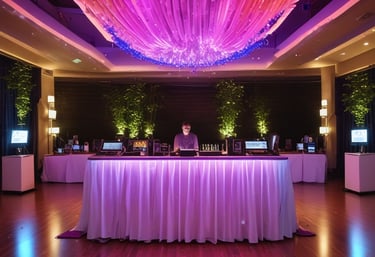 A photographer capturing joyful moments of guests enjoying a celebration outdoors.