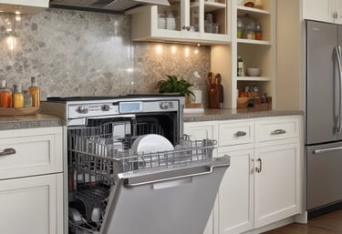 stainless steel kettle on white kitchen counter