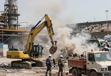 A team discussing climate strategy around a table with charts and laptops.