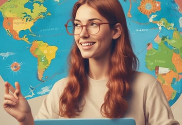 A sleek workspace with a laptop displaying data charts and AI analytics in progress.