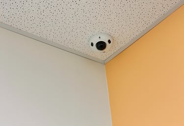 dome camera on ceiling