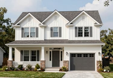 Cozy interior of a traditional suburban home with warm wood finishes and soft natural light.