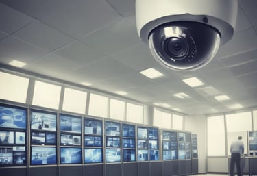 Police officers responding quickly to a verified security alert from CCTV monitoring.