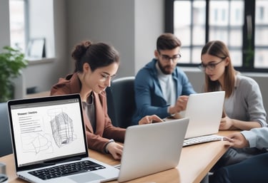 A confident white male professional immersed in a sleek virtual digital network, engaging with futuristic holographic interfaces.