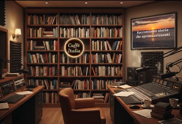 Lo studio di Caffè Italia Podcast