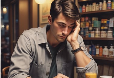 A serene modern study room with Islamic geometric patterns on the walls and a person reading financial books.