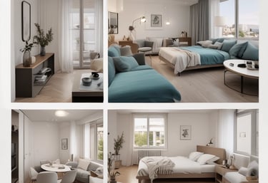 Close-up of hands reviewing rental agreements and financial documents on a desk.