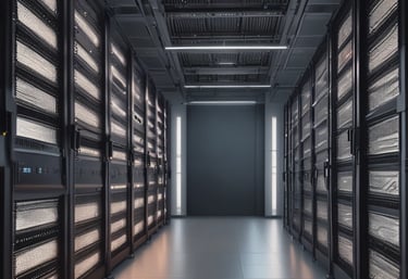 A network engineer configuring servers with open source software on multiple screens.