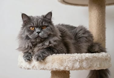 A cheerful dog playing in a garden with a colorful ball.